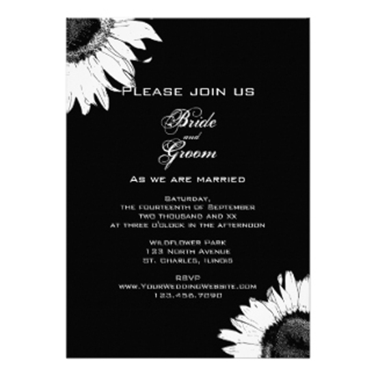 one wed black_and_white2_sunflower